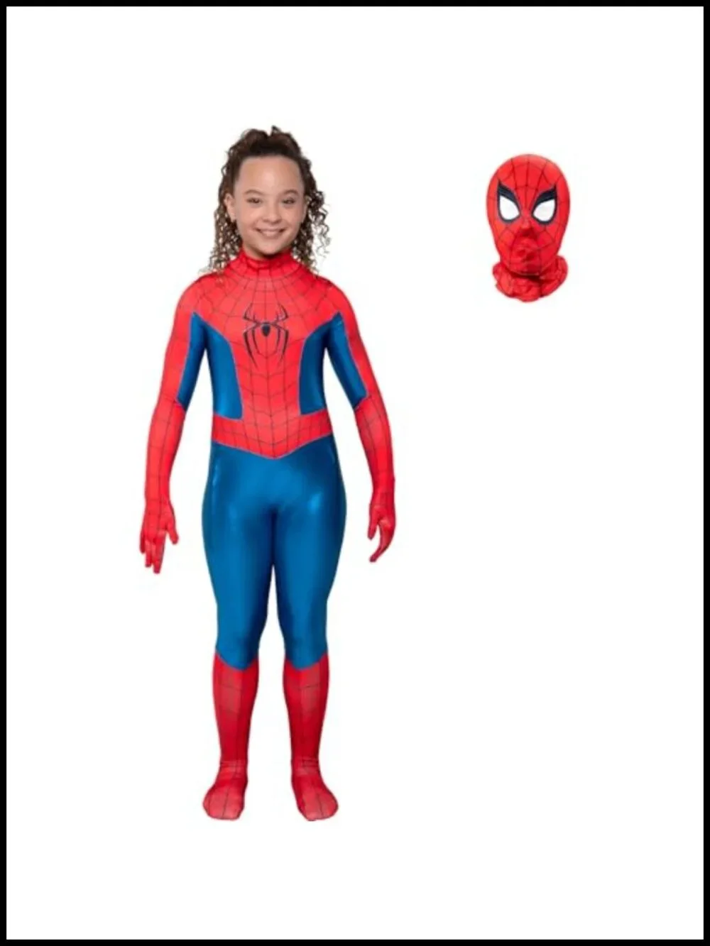 Spider-Man Girl Zentai Halloween Costume Jumpsuit with Detachable Mask